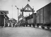 Hultanäs station. Invigning av järnvägssträckan Åseda-Virserum.