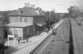 Stationen anlades 1873. Stationshuset blev 1932 helt ombyggt, envånings i tegel.