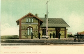 Järnvägsstation anlagd 1885, renoverad och ombyggd 1908.
