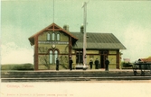 Järnvägsstation anlagd 1885, renoverad och ombyggd 1908.