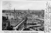 Utsikt från Söder över Katarinahissen och Riddarholmen.