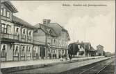 Järnvägsstation och järnvägshotell i Bräcke.