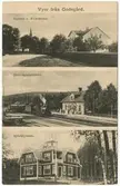 Bilder från Godegård. Kyrkan o Folkskolan. Järnvägsstationen. Björkhyddan.