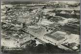 Flygfoto över Göteborg. Drottningtorget med järnvägsstationen.