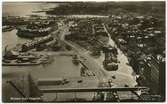 Flygfoto vid Kalmar hamn.