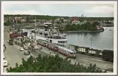 Gotlandsbåten vid hamnen i Oskarshamn.