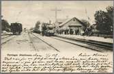 Järnvägsstationen i Tyringe. Helsingborg-Hässleholms järnväg, HHJ lok 14 