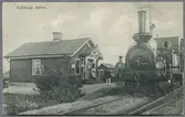 Ånglok vid Valsberga station.