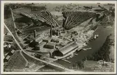 Flygfoto över Domsjö Sulfitfabrik vid Örnsköldsvik.