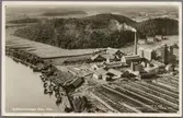 Flygfoto över Göta sulfitfabrik.