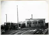 Rälsbuss lokstall.