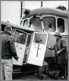 Kollision mellan dressin och rälsbuss vid Långhagen på linjen mellan Västervik och Jenny.