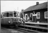 Rälsbuss. Statens Järnvägar, SJ YBo5p 794. Sista persontåget till Norhsolm.