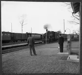 Lokalgodståg nr 7791 på ingående till Jenny station. SJ L18p 3148.