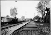 Byggnation av normalspåret inne på Jenny station, 1964.