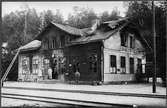 Gamleby station efter branden den 18 juni 1920.