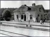 Järnvägsstationen i Överum 1953.