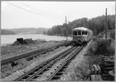 Rälsbuss på ingång till Forsaström 1963.