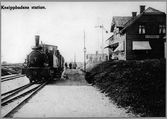 Kneippbadens station, namnet  ändrades senare  till Norrköping V. Tågsätt med ånglok, Norra Östergötlands Järnvägar, NÖJ lok 10 