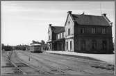 Halmstad Bolmens Järnväg rälsbuss vid Halmstad Ö station.