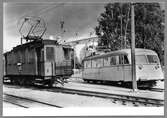 Statens Järnvägar, SJ Xa1p 26 och SJ Y0a1p 25 i Borensberg någon gång under åren 1954-1956.