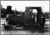 Helsingborg - Råå - Ramlösa Järnväg, HRRJ lok 3. Till vänster lokförare Magnus Nilsson.
