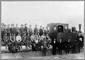 Personal vid Borgholm-Böda Järnväg. BBJ lok 1 