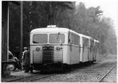 Rälsbusståg på Böda station.