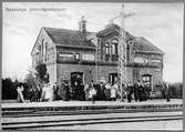 Saxtorps Järnvägsstation i början av 1900-talet.