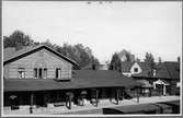 Charlottenberg järnvägsstation och järnvägshotell.