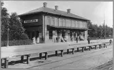 Fågelsta järnvägsstation vid sekelskiftet.