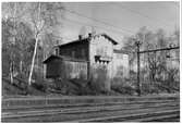 Stationen anlades 1859. 
Nytt stationshus, envånings i trä, uppfördes 1946-47 ca 100 m väster om den smalspåriga banans stationshus.