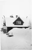 Bodens bangård. Mycket snö runt bangården.