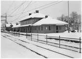 Bollnäs station före ombyggnaden. Bangården elektrifierades 1935.