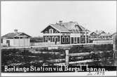 Borlänge station vid Bergslagsbanan år 1878. Bergslagernas Järnväg.