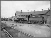 Lokstall vid Borås på 1920-talet. BHJ lok 6.