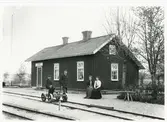 Bryne station på 1890-talet. Lidköping - Håkantorps Järnväg.