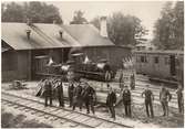 Lokstallarna i Dannemora. Foto i trafikkchefsskrift 1885. DHJ lok 1 