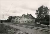 Järnvägsstationen och järnvägshotellet i Fritsla.