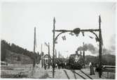 Invigning av Lysekil järnväg, vid Gläborg station.