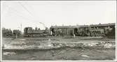 Ostkustbanans, OKB, lokstall i mars 1953. SJ K4 1901.