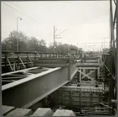 Gävle, brobygge över Gavleån 1955-1957.