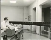 Första fjärrblockeringsställverket, inrymt i stationshuset.