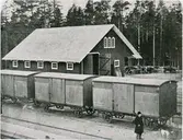 Hallsbergs godsmagasin år 1863.