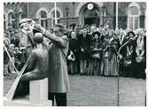 Historiska tågets uppehåll i Hallsberg 1962