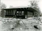 Huskvarna station under byggnad