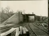 Karlberg-Tomteboda Viadukt över spåret, provisorisk övergång för huvudspåren
