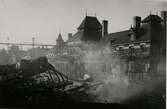 Avesta Krylbo station vid explosionen av ett tyskt ammunitionståg.