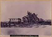 Bild av järnvägsolyckan vid Lagerlunda 1875.
