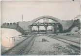 Statens Järnvägar, SJ,  Vägbro vid Malmslätt jordtransport för nya vägen. Bron utföres av skånska cementgjuteri.